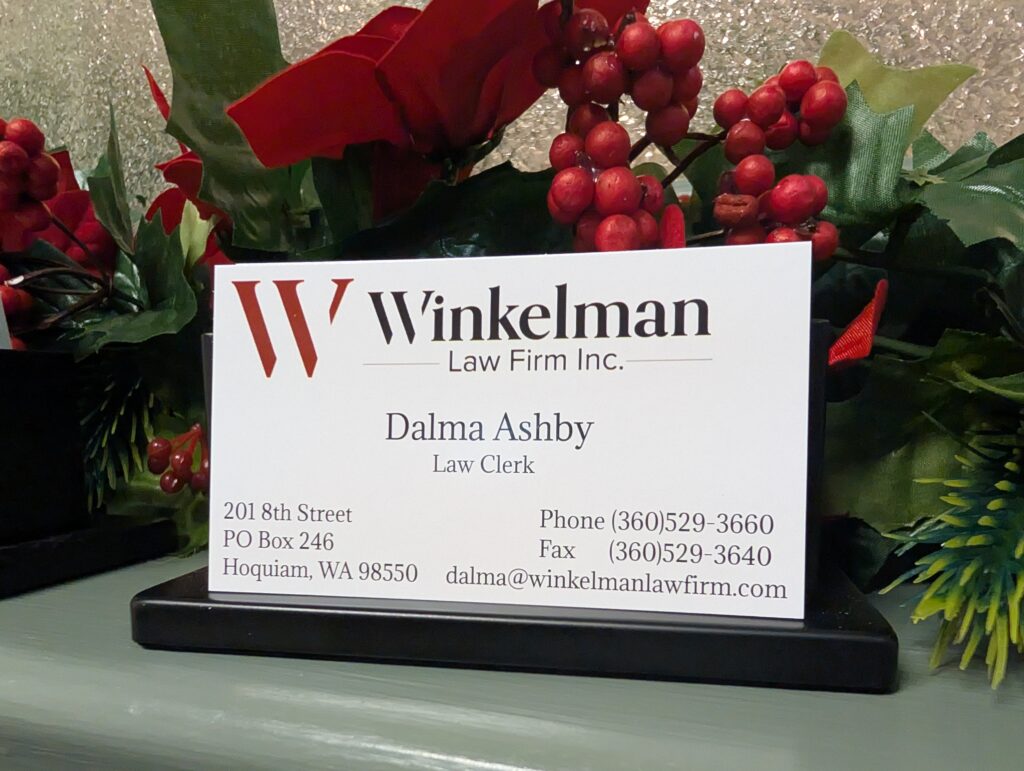 Dalma Ashby Joins Winkelman Law Firm and is Officially Admitted to the Washington State Clerkship Program