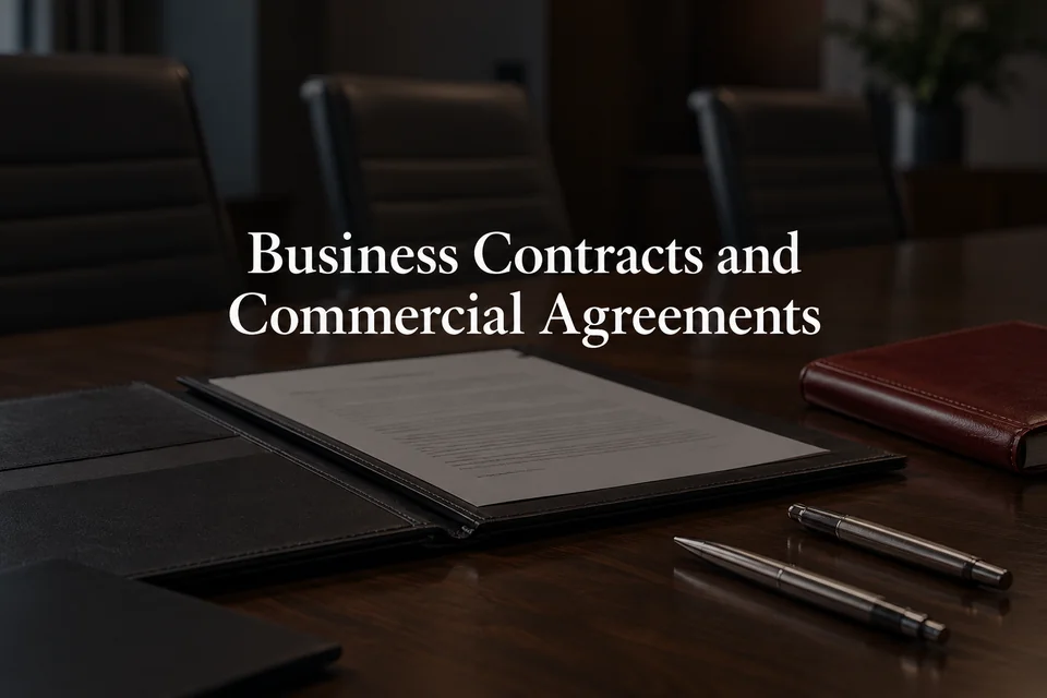 Business contracts and commercial agreements.