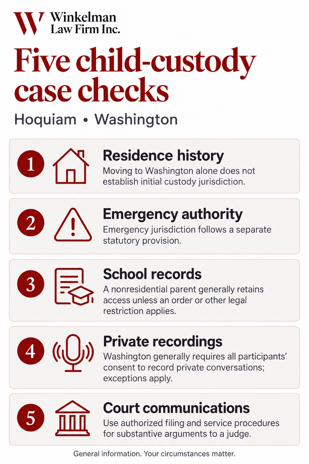 Hoquiam Child Custody Attorneys infographic
