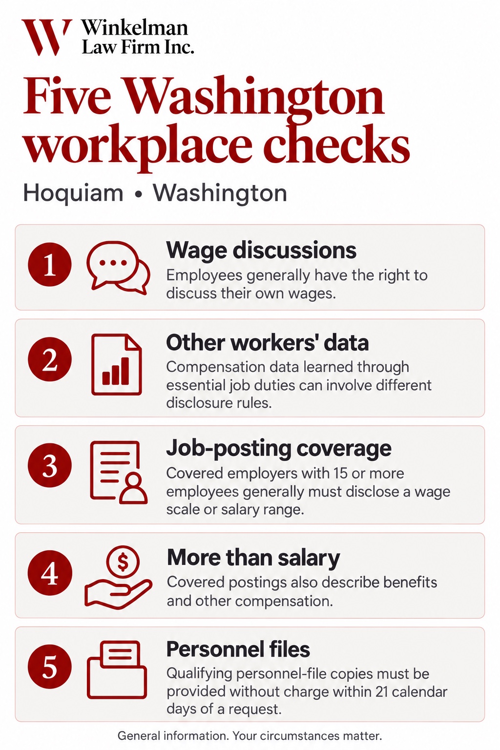 Hoquiam Employment Law Attorneys infographic