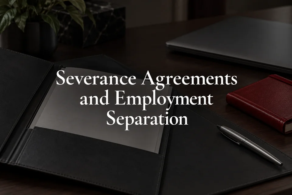 Severance agreements and employment separation.