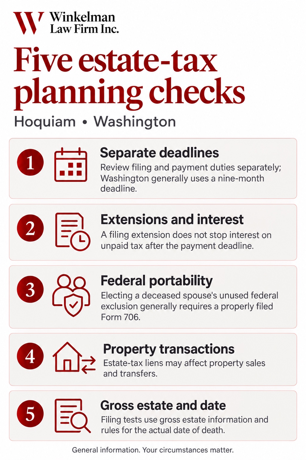Hoquiam Estate Tax Planning Attorneys infographic