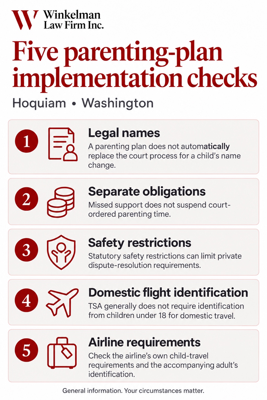 Hoquiam Parenting Plan and Visitation Attorneys infographic