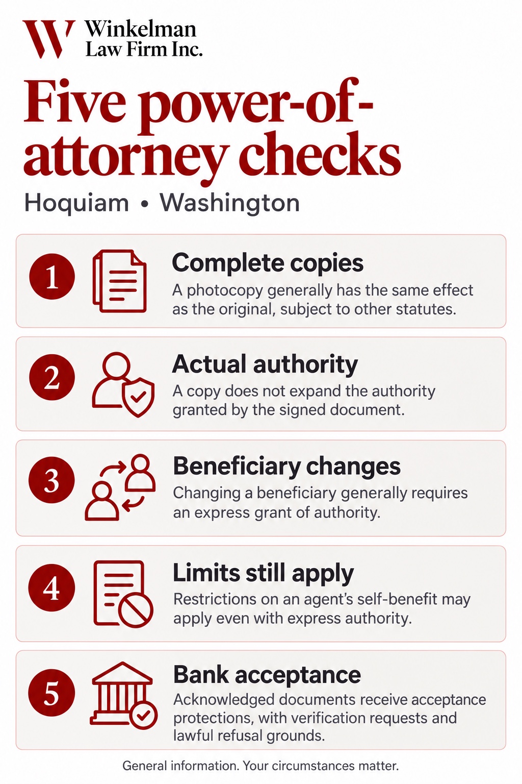 Hoquiam Power of Attorney Lawyers infographic