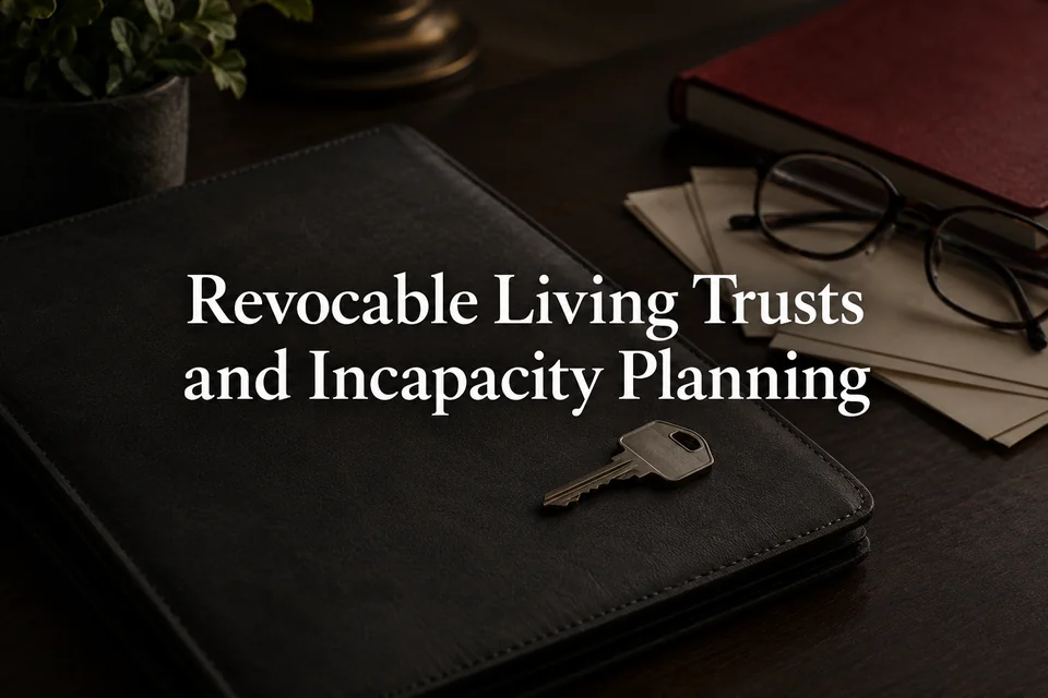 Revocable living trusts and incapacity planning.