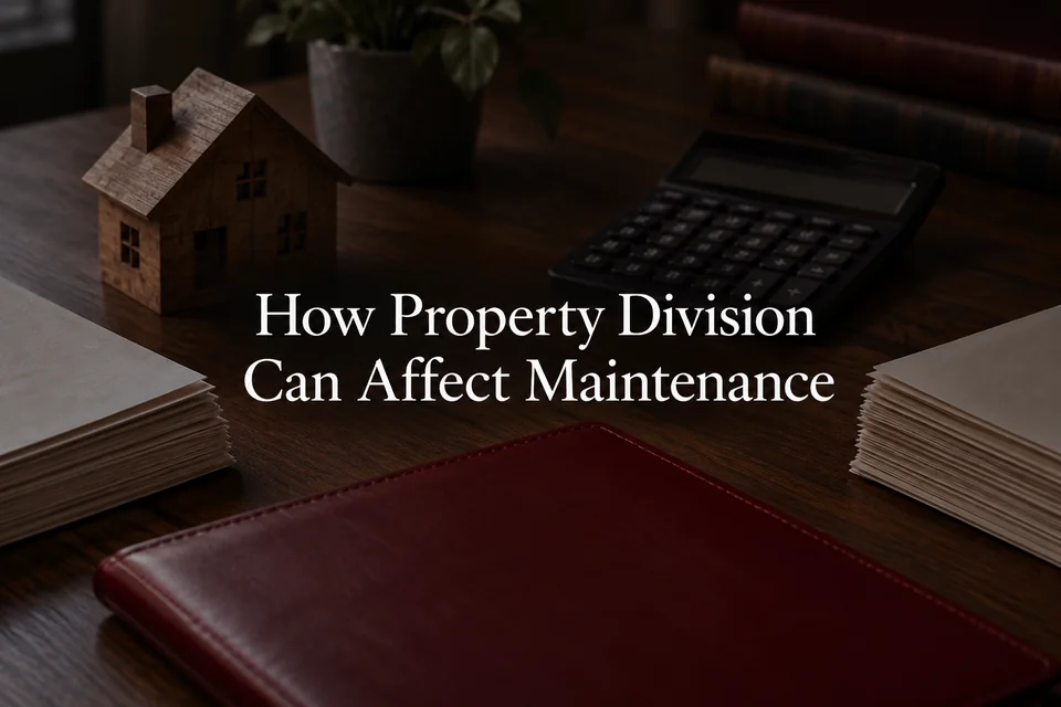 How property division can affect maintenance.