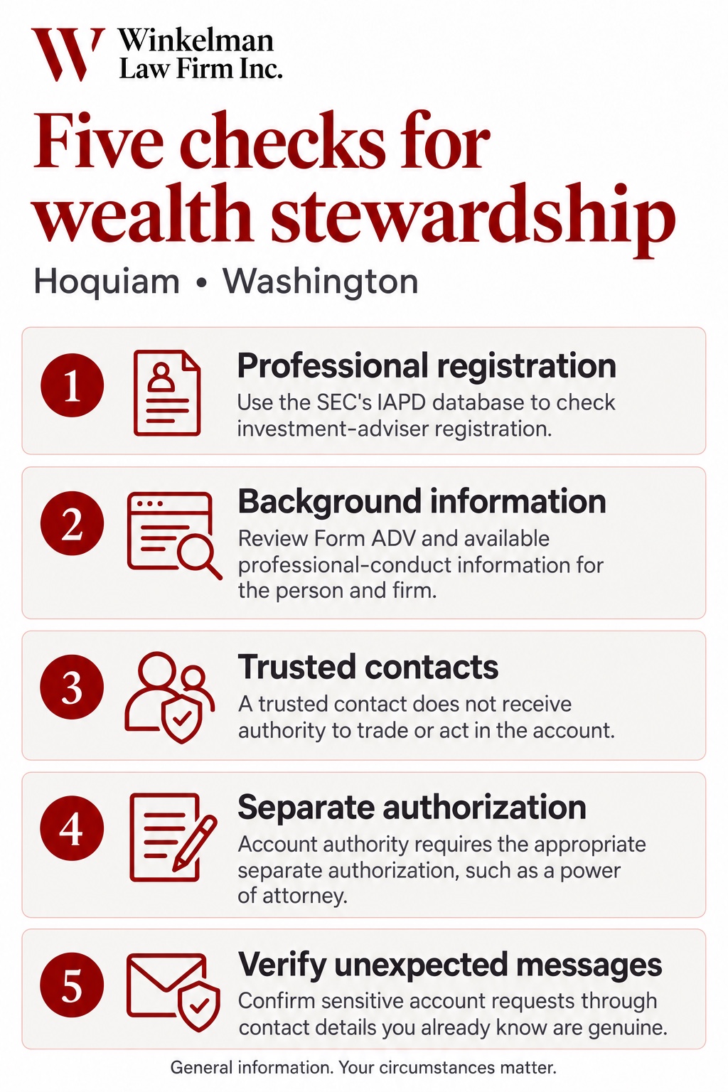 Hoquiam Wealth Stewards infographic