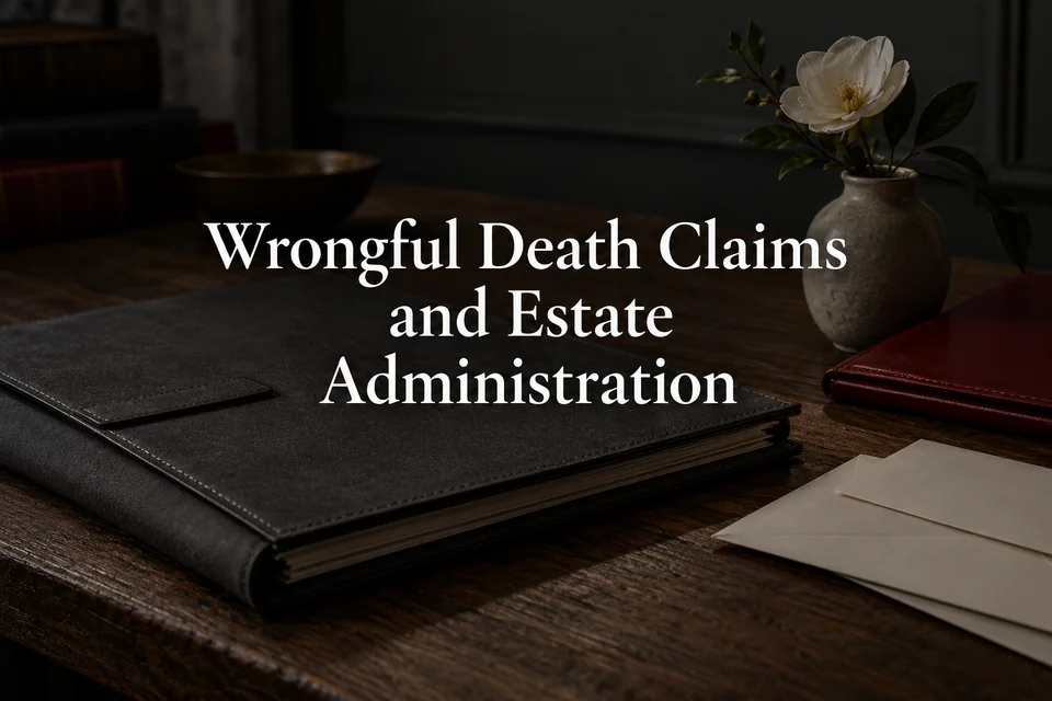 Wrongful death claims and estate administration.