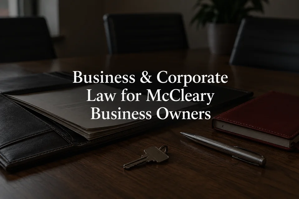 Business & corporate law for McCleary business owners.