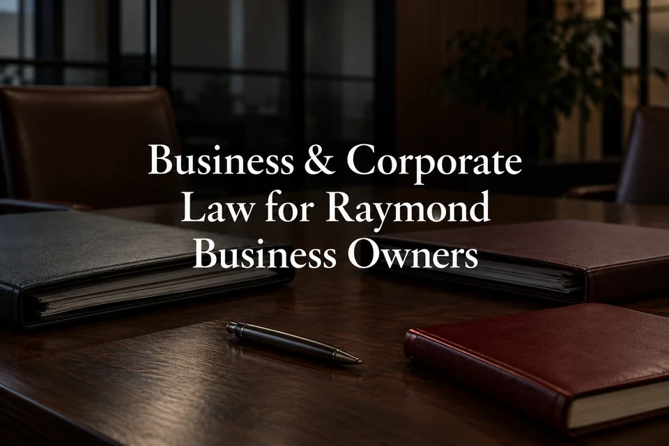 Business & corporate law for Raymond business owners.